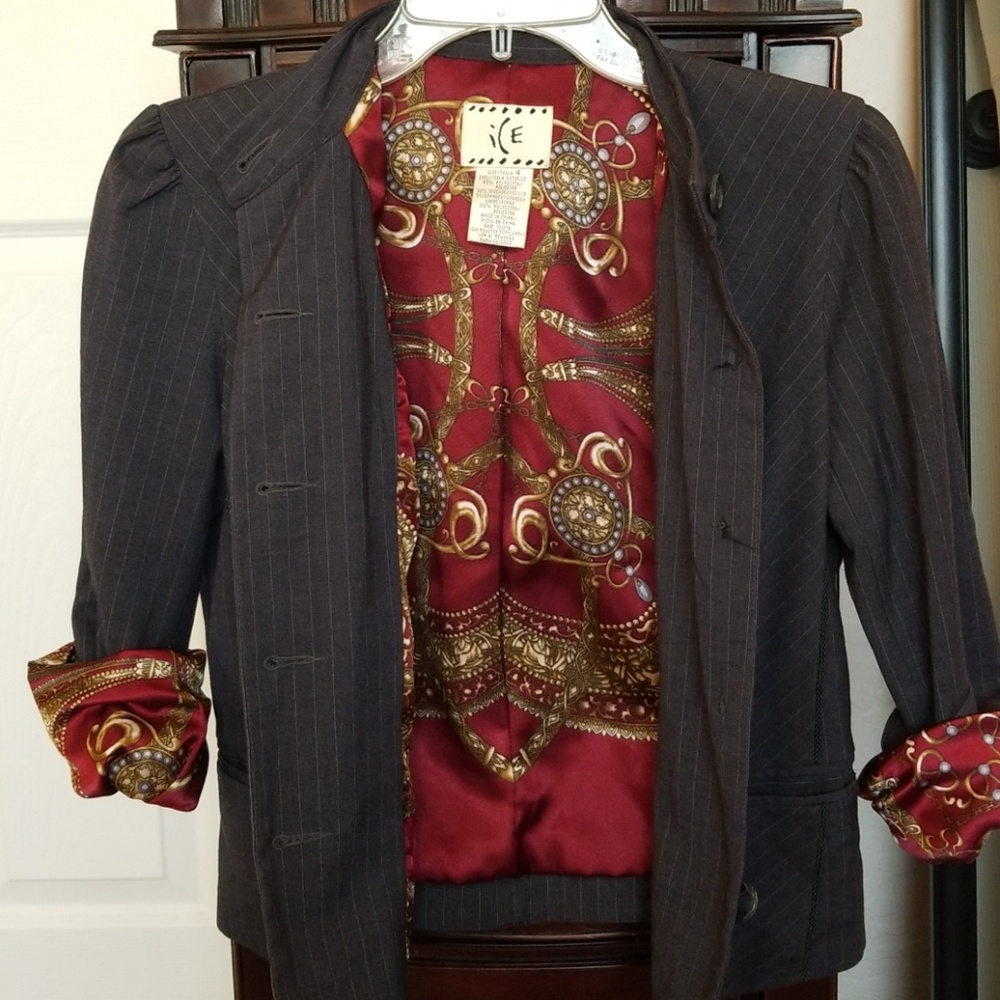 Ice, Pinstripe Gray Jacket